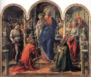 Fra Filippo Lippi Madonna and Child with Angels,St Frediano and St Augustine oil painting artist